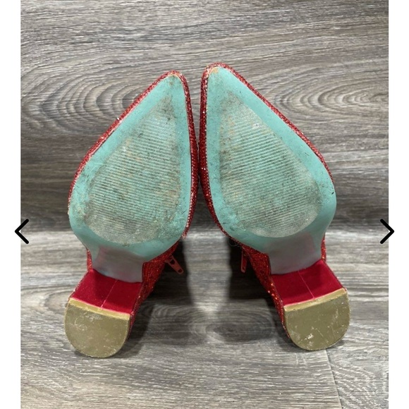 Betsey Johnson Kyla Red Rhinestone Boots - Picture 4 of 6